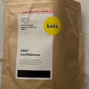 Knix Full Coverage Super Leakproof Bikini Size L Black